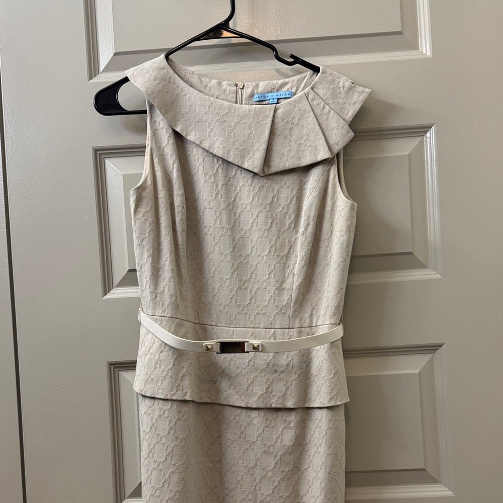 ANTONIO MELANI Textured Cream Dress